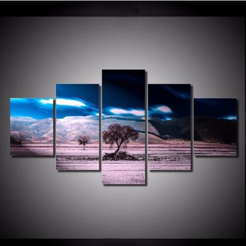 5 Pieces/set A tree of Gobi Desert Modern Decorative Wall Art Room Decor Print Poster Picture Canvas Painting on the wall