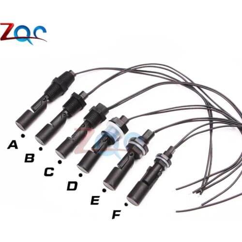 A/B/C/D/E/F Type Low Pressure Water Level Switch 100V Liquid Level Sensor PP Plastic Float Switch for Fish Tank Pool Aquarium