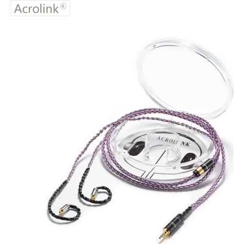 Acrolink 1.2m High Qulity Pcocc and Single crystal silver mixing DIY Replacement Earphone Cable With MMCX For 2.5 XLR