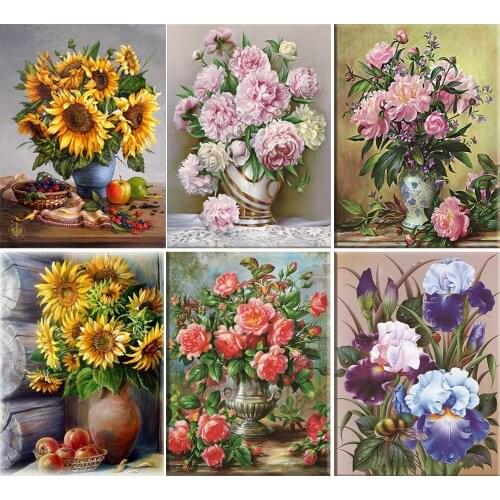5d Diamond Painting Painting Flowers DIY Diamond Cross Stitch Kit Diamond Embroidery Exquisite Home Decoration