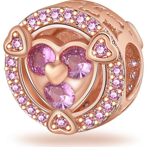 100% Real 925 Sterling Silver Rose Shining Seaweed Green Charm Fit Original 3mm Bracelet For Women Birthday Fashion Jewelry Gift