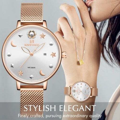 Top NAVIFORCE Women Watch Brand Watches Luxury Quartz Waterproof Wristwatch Ladies Girls Fashion Simple Clock relogios feminino