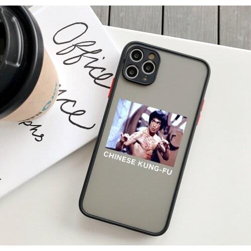 Chinese Kung Fu Bruce Lee Phone Case For iphone 6s 7 8 Plus 11 12 Pro Max X XS MAX XR SE 2020 Hard Matte Camera Protection Cover