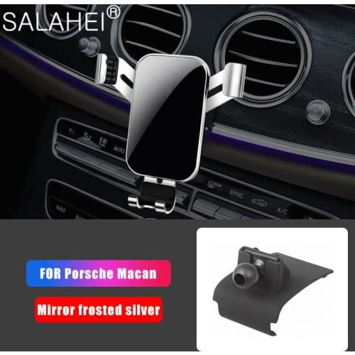 GPS Holder For Mobile Phone Air Vent Mount Cell In Dashboard Clip For Porsche Macan Style Accessories Interior For Smartphone