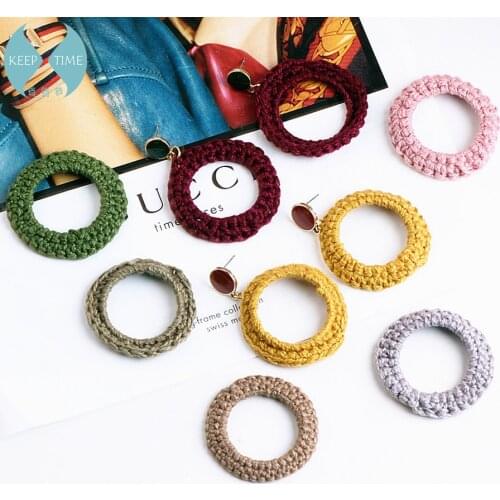 DIY accessories wool circle circle ring earrings earrings pendant Pendant Earrings accessories Qiu dongkuan