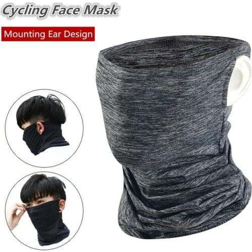 Ourdoor Cycling Neck Tube Scarf Ear Loops Bandana Bike Motorcycle Face Mask Bandana Ice Silk Scarf For Women Men Hiking Running