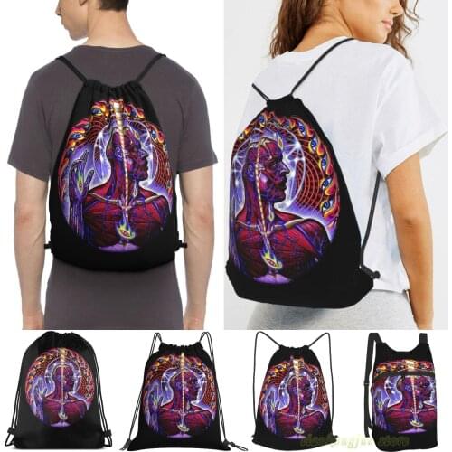 Picture Alex Grey (02) Kamisan Men Outdoor Travel Gym Bag Waterproof Drawstring Backpack Women Fitness Swimming Bag