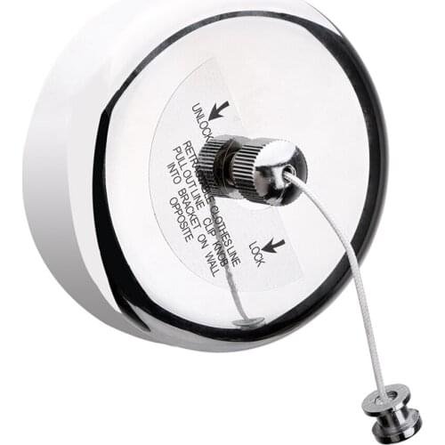 Hotel Retractable Clothesline Home Washing Line Space Saving Storage Hanger Stainless Steel Invisible Wall Mounted Clothesline