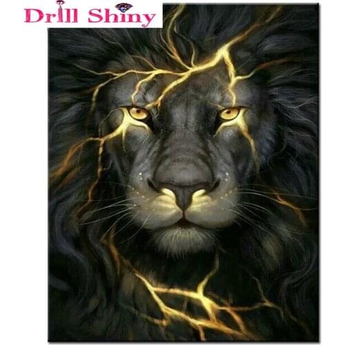 Diy Diamond Painting lion picture 5D Diamond Embroidery animal stickers Full Rhinestone Cross Stitch mosaic pattern Needlework