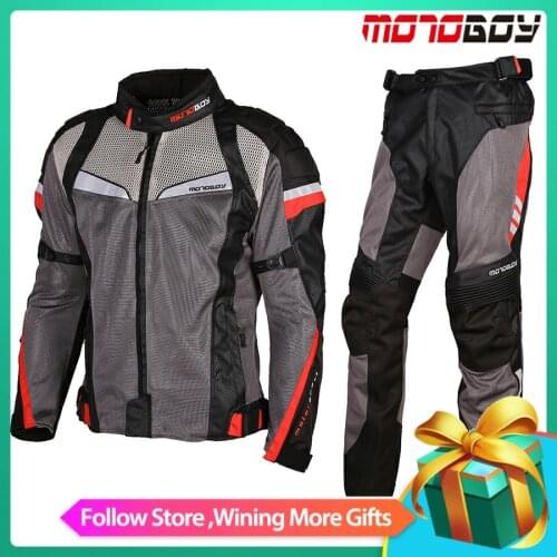 Motoboy summer Air Mesh motorcycle bike suit ventilation protective jacket and pant protector