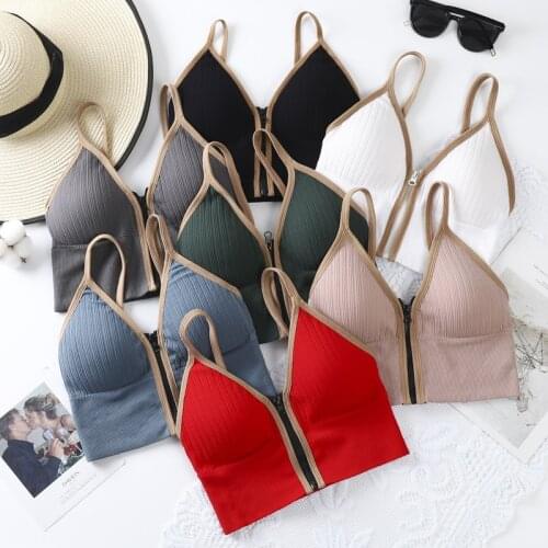 Bralette 2021 Womens New Front Zipper Bras Soft, Comfortable And Breathable Without Restraint Crop Top