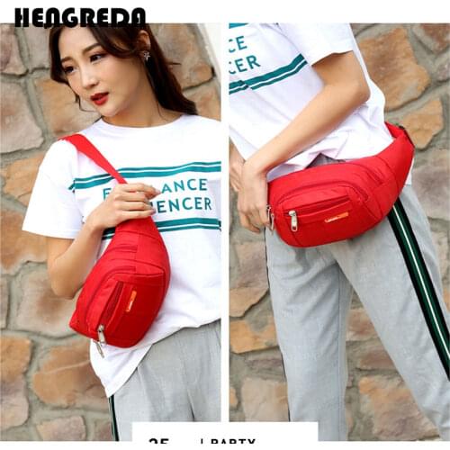 2019 Durable Waist Packs Women Fanny Bag Multiple Functions Hip Bum Chest Belly Hengreda Bags with Adjustable Belt Strap for Men