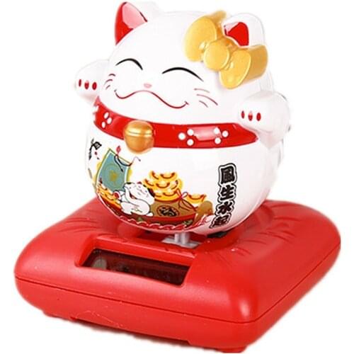 New Lucky Cute Cat Shaking Head Car Ornaments Creative Inside Cartoon Doll Toys On The Car Panel Gift Customization