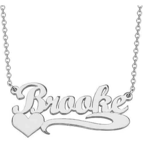 Angle Chime Custom Name Pendants Necklaces 925 Sterling Silver Necklaces Personalized Name Necklace DIY Gold Color Silver Chains