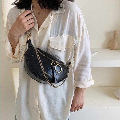 Womens Waist Bag Belt Bag Fashion PU Leather Fanny Pack Waist Packs Luxury Brand Hip Package Chest Pack Female Crossbody Bag