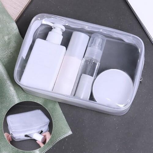 PVC Transparent Cosmetic Bag Women Waterproof Make Up Case Travel Clear Makeup Beauty Wash Organizer Bath Toiletry Storage Kit