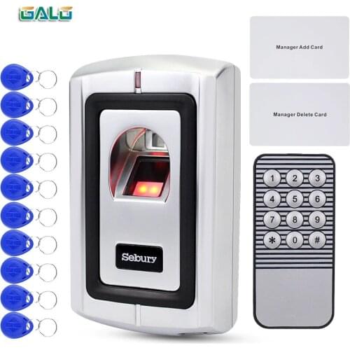 RFID Fingerprint Lock Metal Access Control System Biometric RFID Access Controller Door Opener Rainproof Cover Standalone WG26