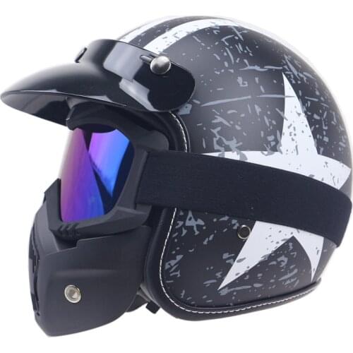 Open face Helmet DOT approved motorcycle helmet open face helmet light weight design only 900g unisex safety helmet