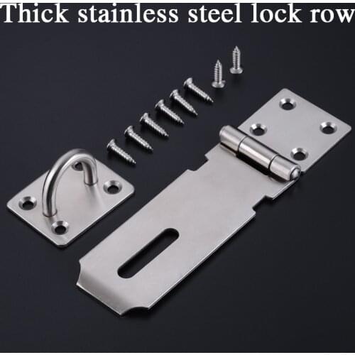 Latch Lock Door Hasp Locks 304 Stainless Steel Padlock for Doors Window Cabinet Gym Locker 4/6/6.5 Inch Home Security Hardware