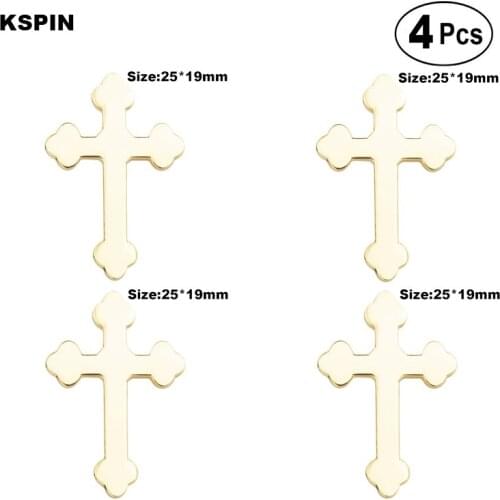 Cross Badge Pin Lapel Pin Badge Brooch Icons 4pcs