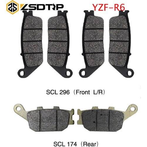 ZSDTRP for Yamaha YZF-R6 2003 2004 2005 2006 2007 2008 2009 2010 2011 2012 2013 Disc Brake Pads Set Racing Motorcyle Brake Pads