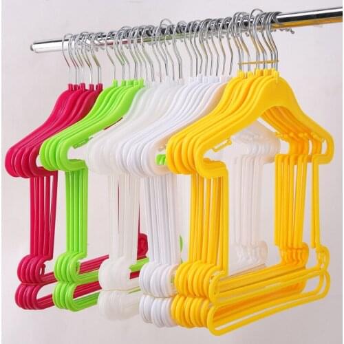 10pcs Portable Kids Clothes Hanger Plastic Display Hangers Windproof Children Coats Hanger Baby Clothing Organizer