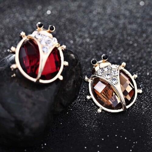 2018 Fashion Jewelry Crystal Rhinestone Beetle Brooch Lapel Pin Men Brooch Broche Strass Vintage Insect Brooches For Women
