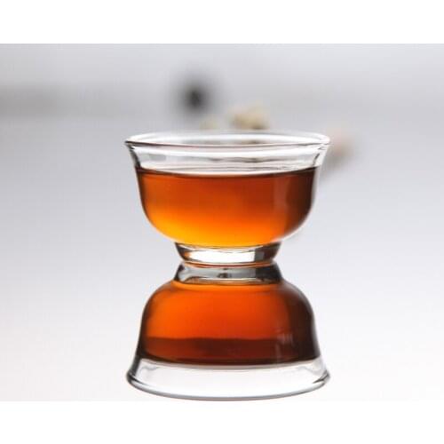 6 pcs 33ml Glass Cup made of Heat-resistant Borosilicate glass Kung-fu chadao mini Gift teaware set Sample tea cup
