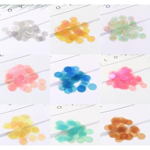 90Pcs/Lot Transparent Sequins 2cm Large Round Sequin Paillettes Sewing Craft With Side Hole for Women Garments DIY Accessories