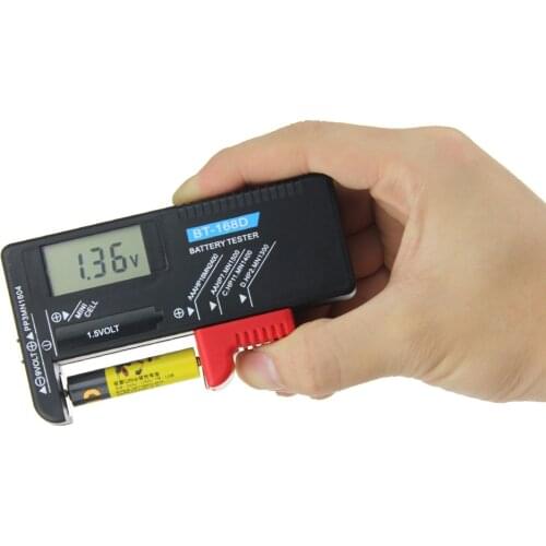 BT-168D Digital Battery Capacitance Diagnostic Tool Battery Tester LCD Display Check AAA AA Button Cell Universal Tester