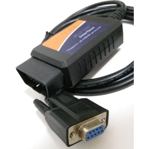 ELM327 COM RS232 OBD2 SCANNER elm 327 code reader scan tool obdii 12V