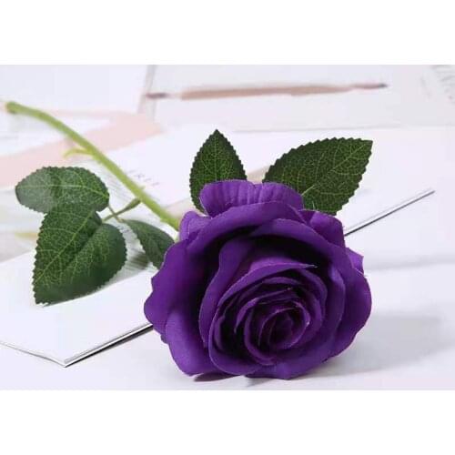Artificial Rose Wedding Bouquet Valentines Day Single Rose Hotel Decoration Artificial Flower