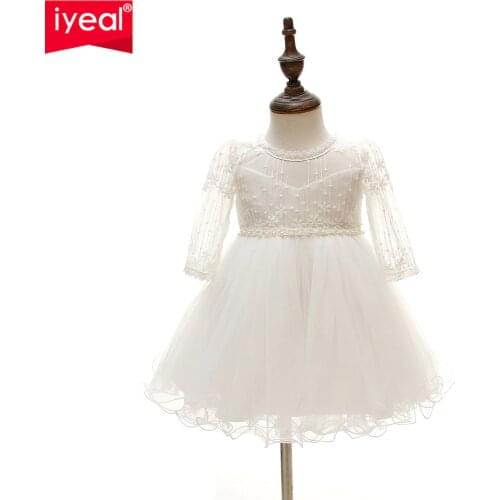 IYEAL 1 Year Girl Baby Birthday Dresses 2018 Baby Girl Party Christening Dress for Baptism Infant Newborn Babies Clothes 0-2Y