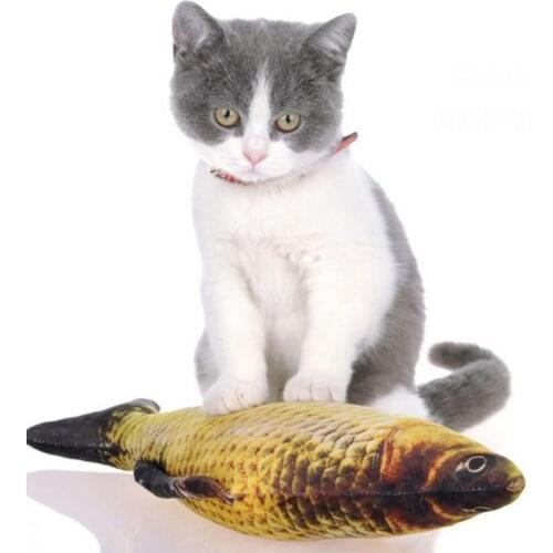 Pet Cats Artificial Plush Fish Shaped Catnip Dental Teeth Care Clean Chewing Cat Toy Cat accessories игрушки для кошек