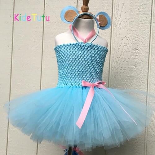Adorable Monkey Tutu Dress Kids Knee Length 1-14Y Baby Girls Animal Dress Up Costume Outfit Carnival Birthday Party Dresses