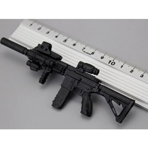 About 13.5cm Doll Weapon Model Hk416 1/:6 Scale Ob Doll M4 Submachine Gun Scene Rifle Toy 12 Inch Movable Doll Toy Accessories