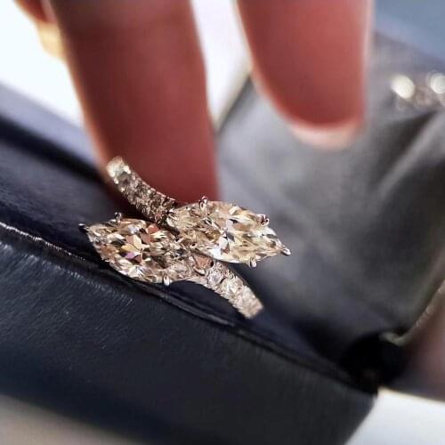 New Engagement Ring AAA White Cubic Zircon Female Women Wedding Band CZ Rings Jewelry famous brand party jewelry for girls