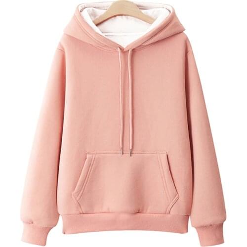 OUMENGKA Women FLeece Hoodie Wweatshirts Autumn Winter Fashion 2021 Oversize Ladies Pullovers Thick Warm Pocket Hooded Jacket