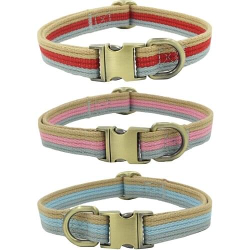 Thick Canvas Pet Dog Leash Collar Adjustable Bust Dog Collars and Leash Set Dog Tracking leash Small Medium Large Dog Collars