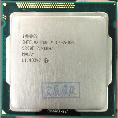 Shipping free Original Processor Intel core i7 2600S I7-2600S Quad Core 2.8GHz LGA 1155 TDP 65W 8MB Cache 32nm Desktop CPU