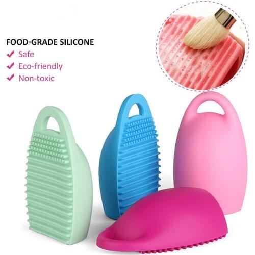 1 PCs Brushes egg Cleaning Washing Tools Cosmetics Brushes Scrubber Board Cosmetic Brush Cleaner Tool