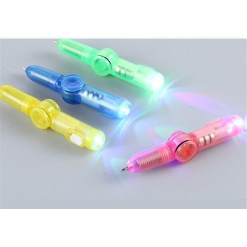 LED Spinning Pen Ball Pen Fidget Spinner Hand Top Glow In Dark Light EDC Stress Relief Toys Kids Toy Gift School Supplies