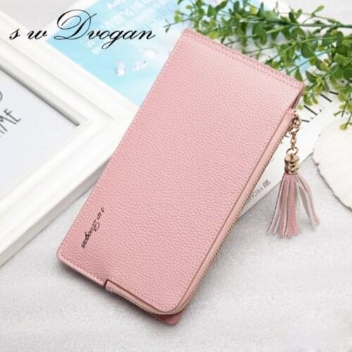 SwDvogan wallet women luxury famous brand carteira wallets carteras mujer card holder portefeuille femme long pu leather purses