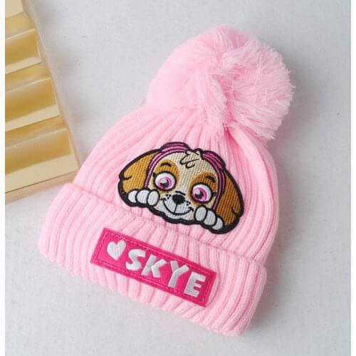 Genuine Paw Patrol Skye Chase Winter Warm Hat Fluffy Cap Autumn Winter Kids Fashion Doll Children Toy Birthday Gift Figure Toys