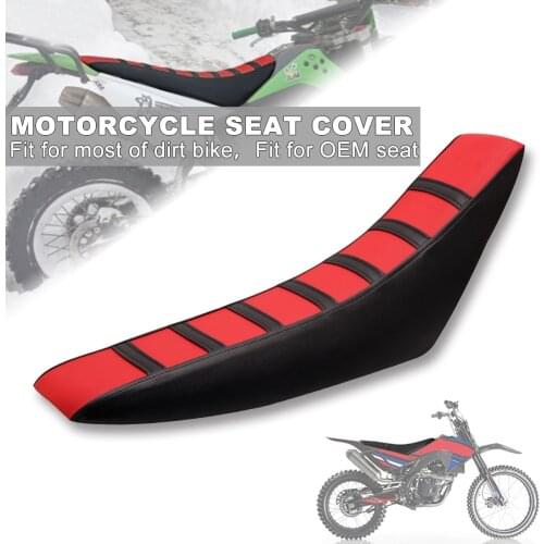 Universal Gripper Soft Motorcycle Seat Cover Rib Skin Rubber Dirt Bike Enduro For Honda Suzuki Kawasaki Yamaha Motocross