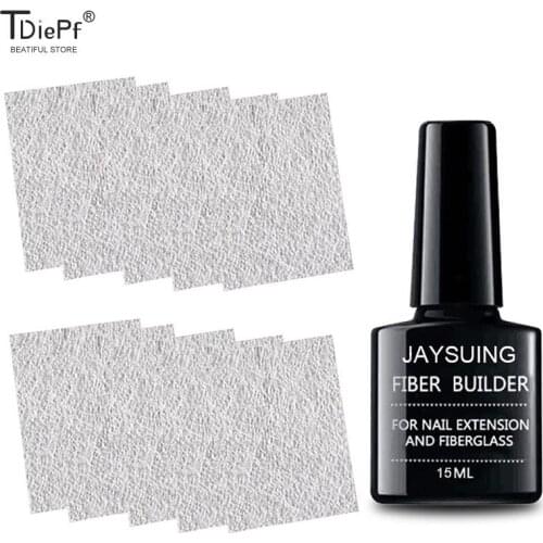 Fiber Nail Salon Fiber Nails Extension Repair Gel Silk Fiberglass Nail Extenision Set Nail Art Kit Nail Repair