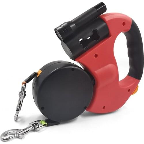 DUOMASUMI Retractable Dog Leash Rope Zero Tangle Walk For Two DogS Adjustable Lash Dogs Pets Accessories Dog Double Leashes