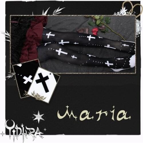 Japanese Women Sweet Lolita Maria Gothic Vintag Over Knee Socks Young Girl Student Knitted Stockings Harajuku Socks Mori Girl