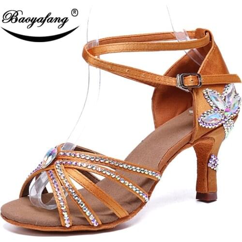BaoYaFang woman 2019 New arrival fashion shoes Summer Sandals Performance Dancing shoes Ankle strap High Heeled sweet party shoe