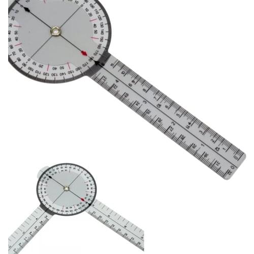 10pcs/lot 200mm 8inch Goniometer plastic protractor Angle ruler Medical promotion ruler